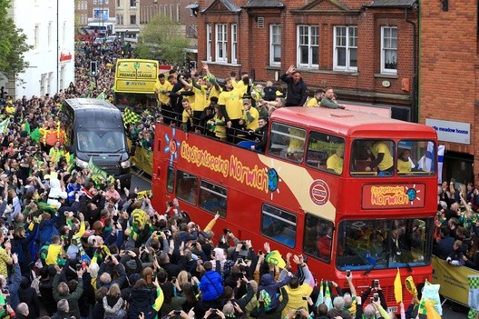 Norwich parade as they got Premier League promotion