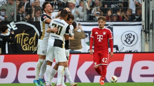 Imago Elversberg players celebrating vs Bayern
